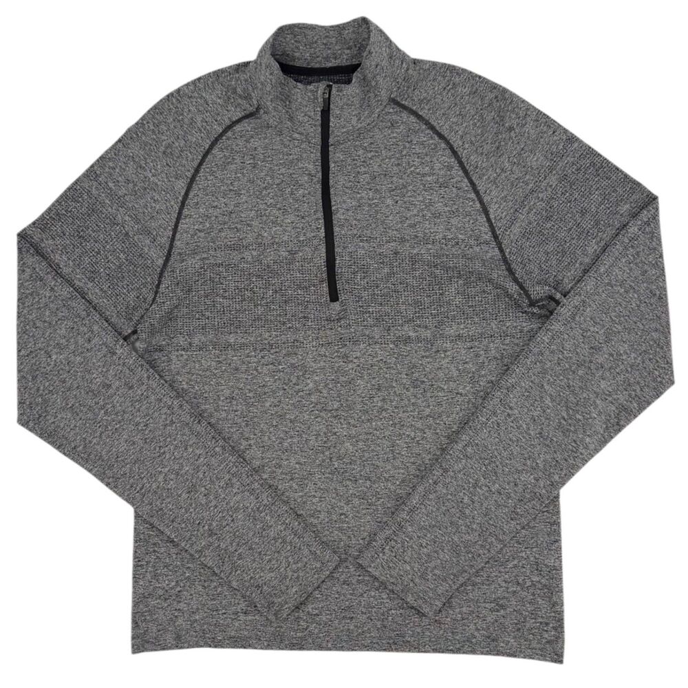 Rhone Men's Celliant Seamless Quarter Zip Heather Gray Small